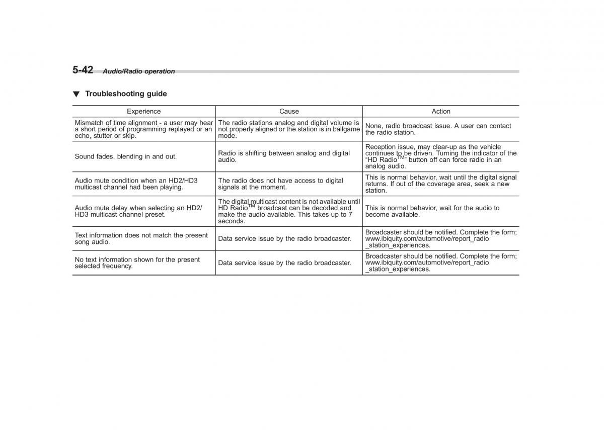 Subaru Outback Legacy V 5 owners manual / page 269