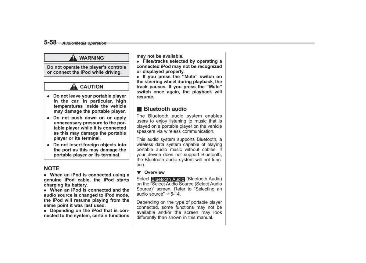 Subaru Outback Legacy V 5 owners manual / page 285