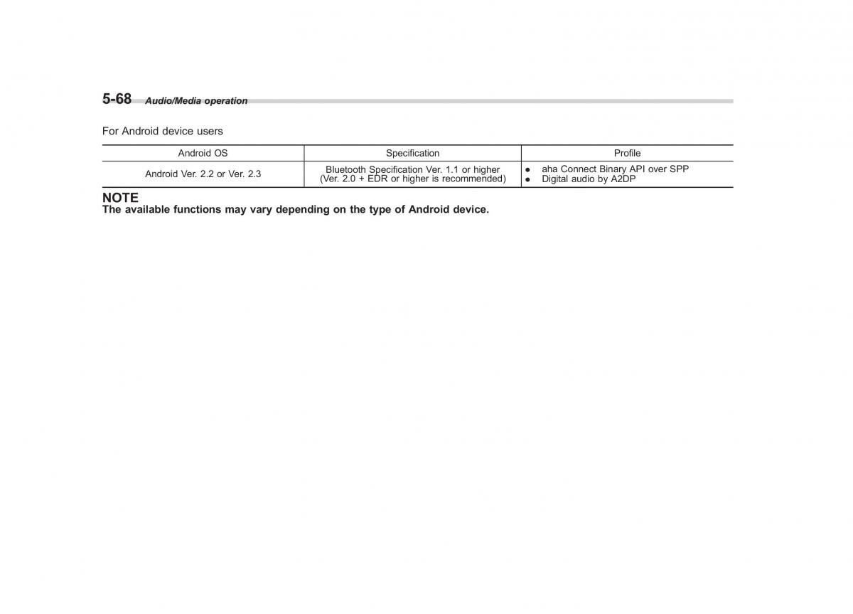 Subaru Outback Legacy V 5 owners manual / page 295