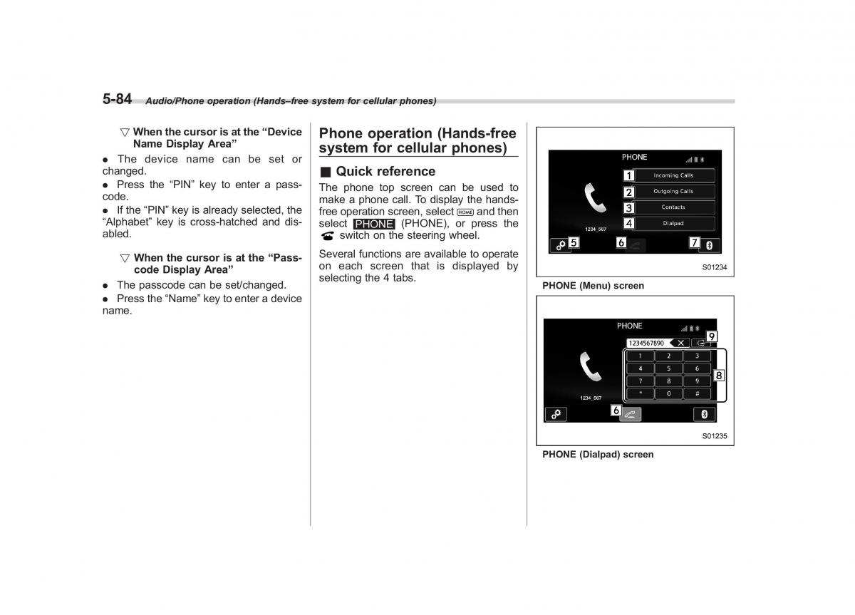 Subaru Outback Legacy V 5 owners manual / page 311