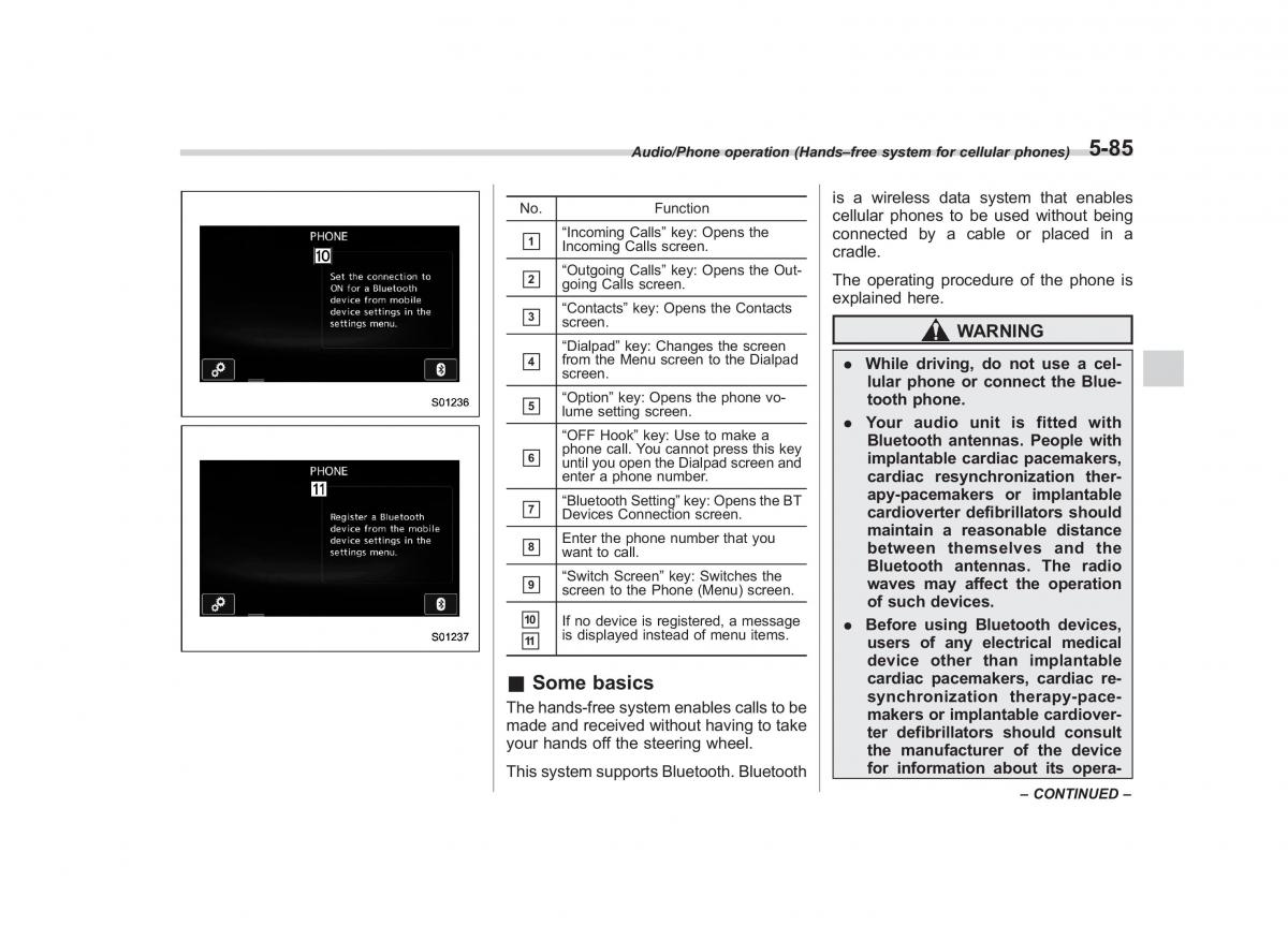 Subaru Outback Legacy V 5 owners manual / page 312