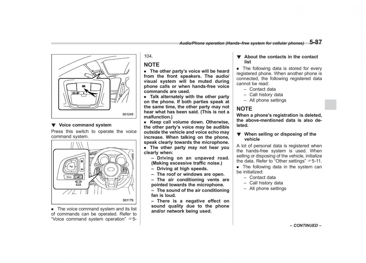 Subaru Outback Legacy V 5 owners manual / page 314