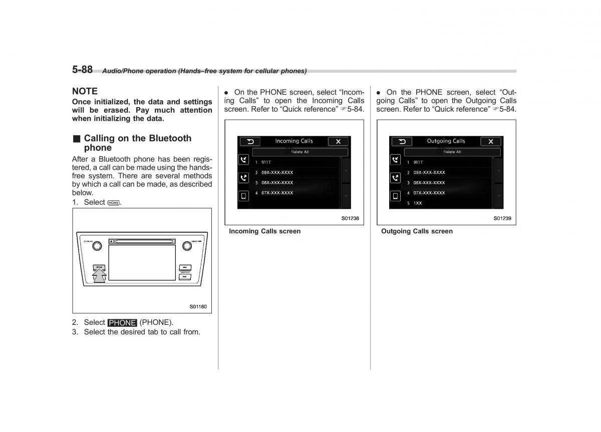 Subaru Outback Legacy V 5 owners manual / page 315