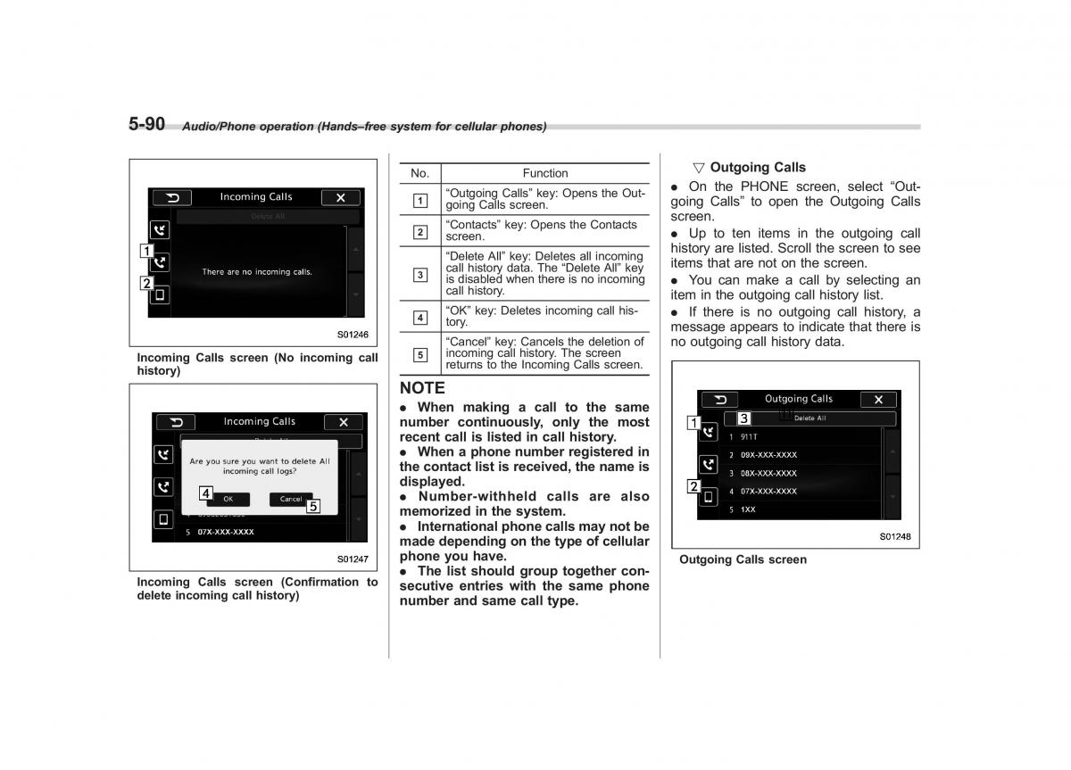 Subaru Outback Legacy V 5 owners manual / page 317