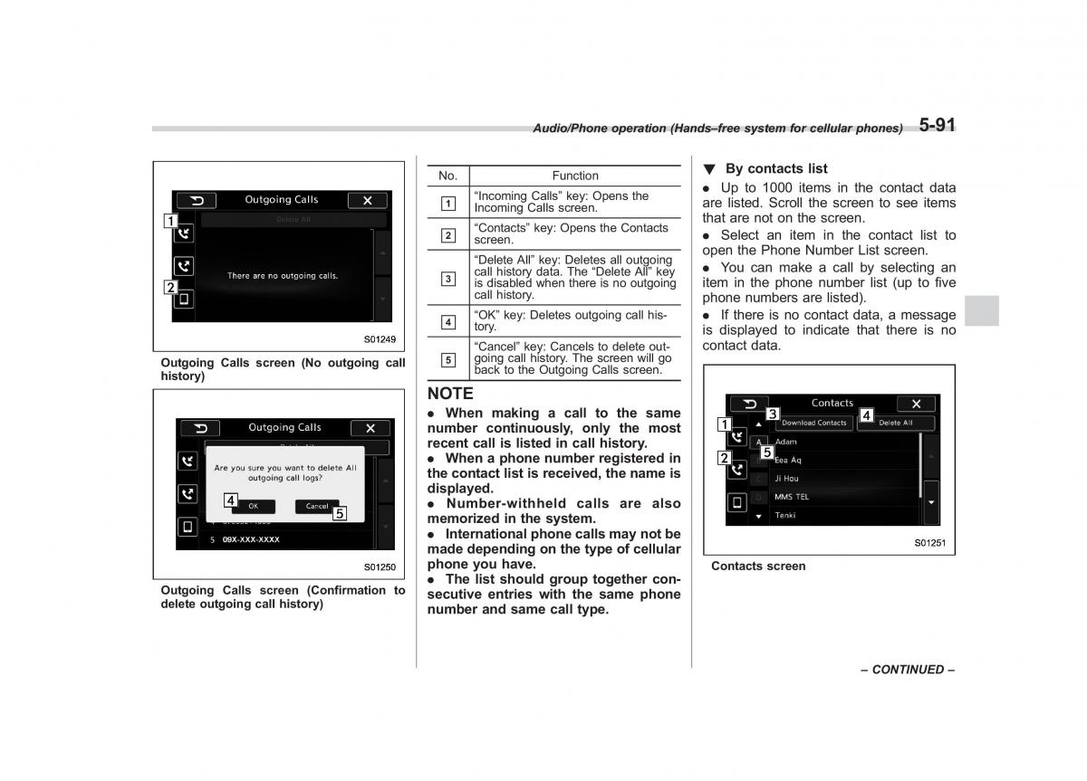 Subaru Outback Legacy V 5 owners manual / page 318