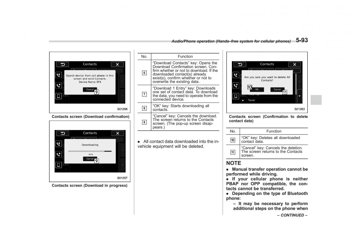 Subaru Outback Legacy V 5 owners manual / page 320