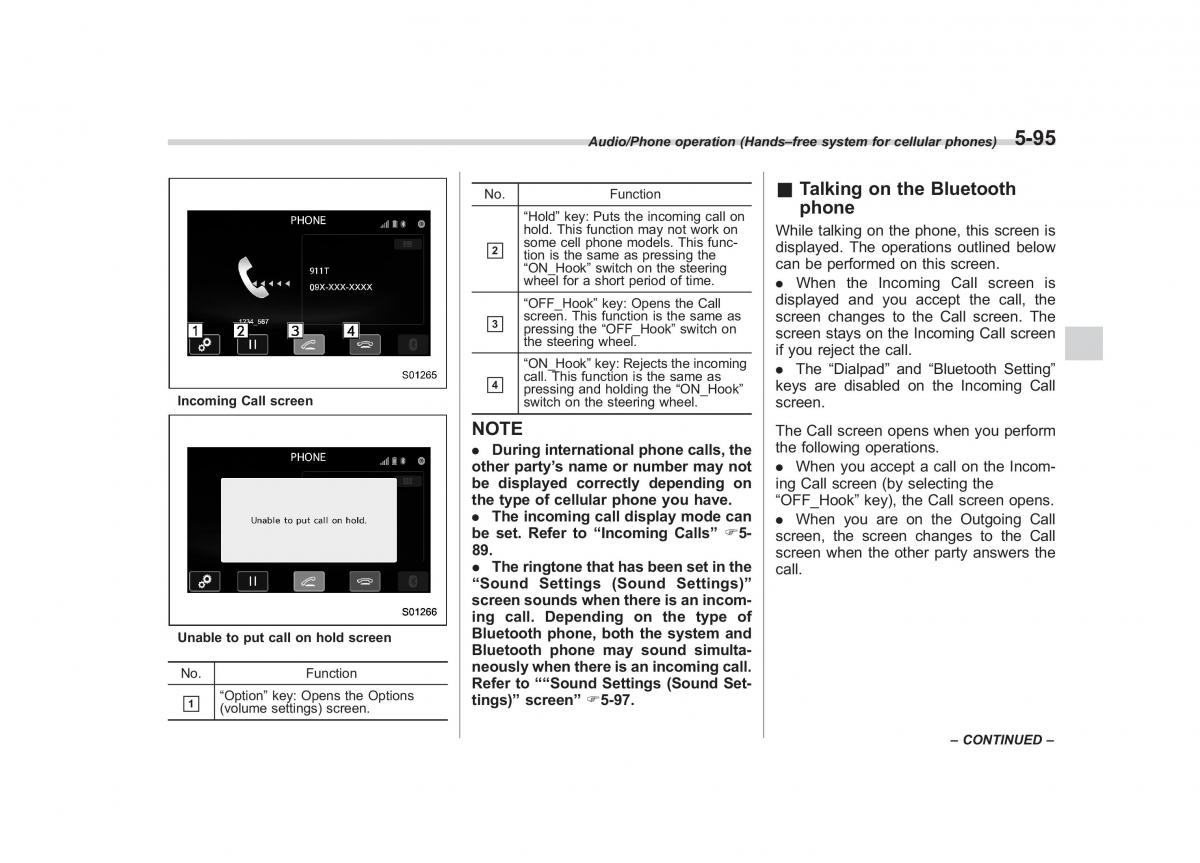 Subaru Outback Legacy V 5 owners manual / page 322