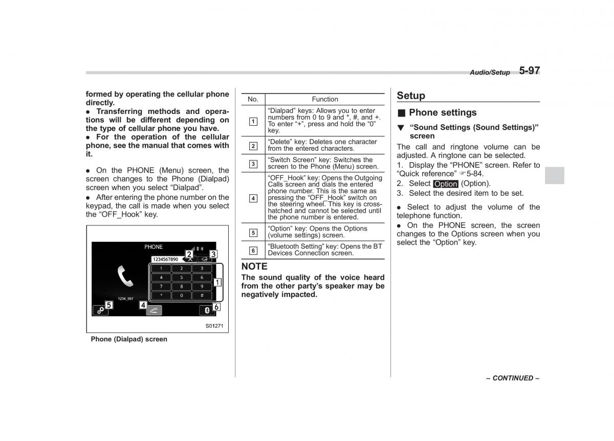 Subaru Outback Legacy V 5 owners manual / page 324