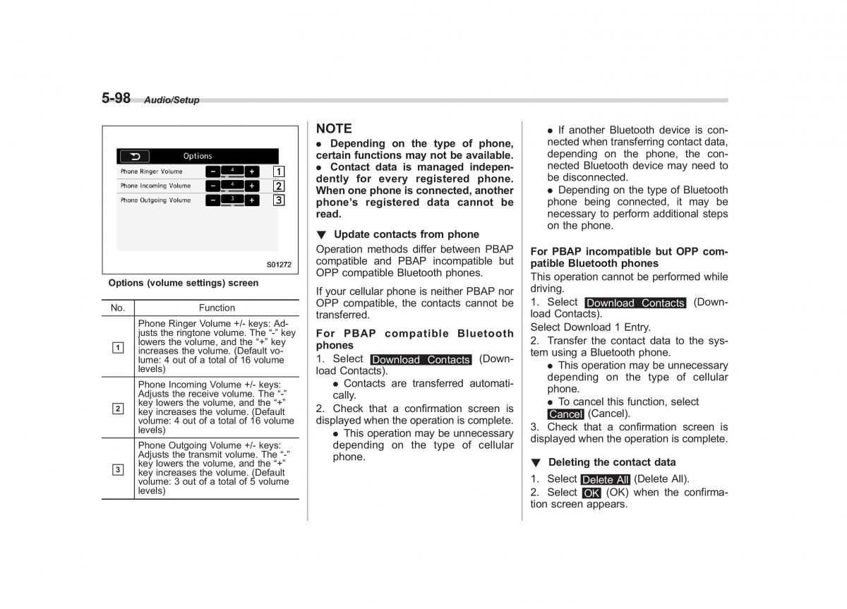 Subaru Outback Legacy V 5 owners manual / page 325