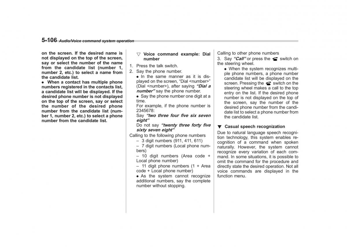 Subaru Outback Legacy V 5 owners manual / page 333