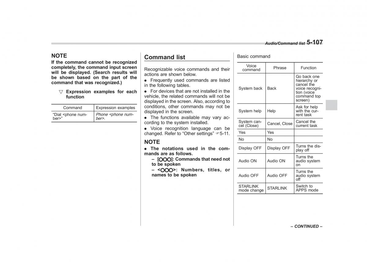 Subaru Outback Legacy V 5 owners manual / page 334