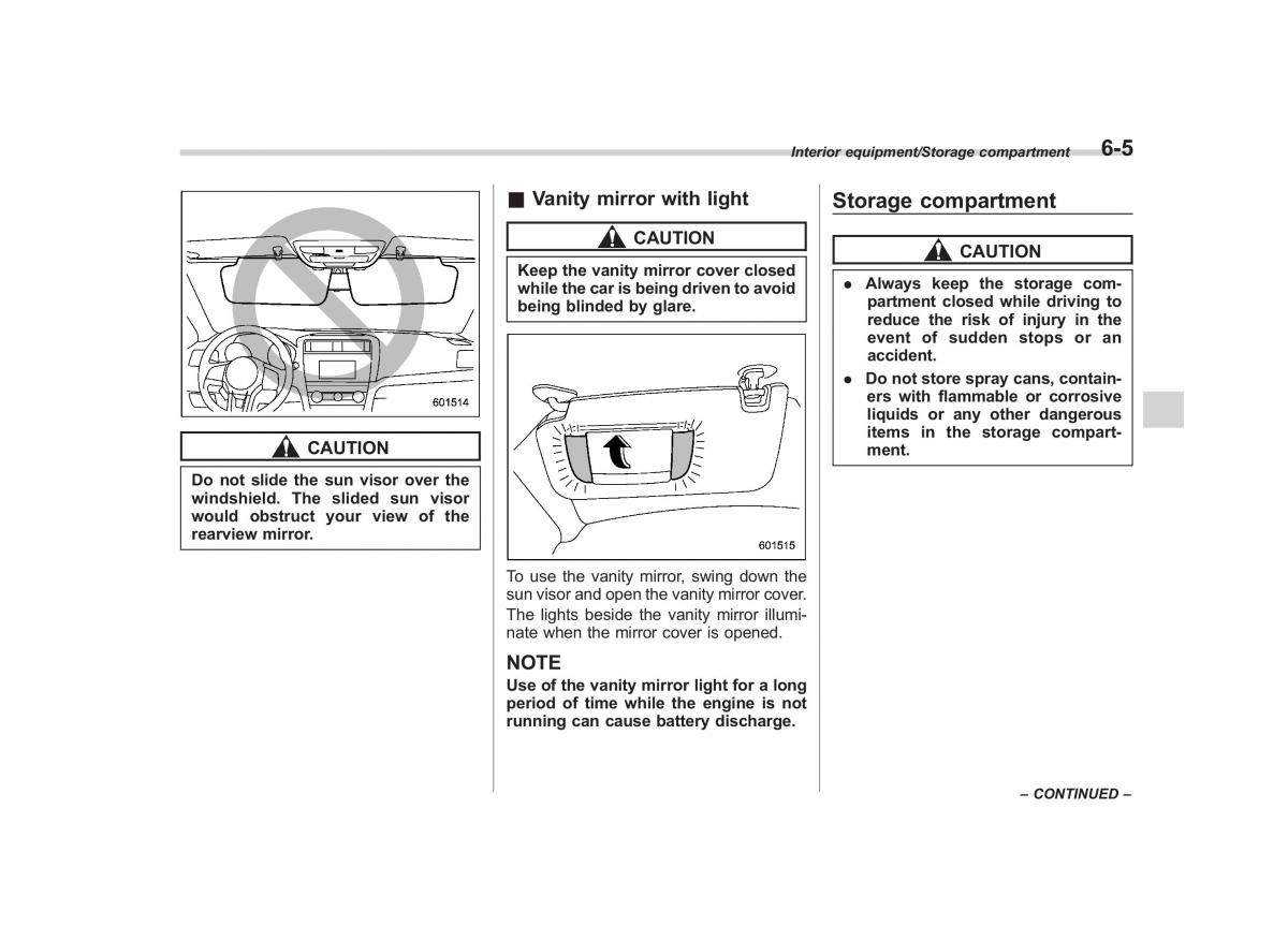 Subaru Outback Legacy V 5 owners manual / page 344