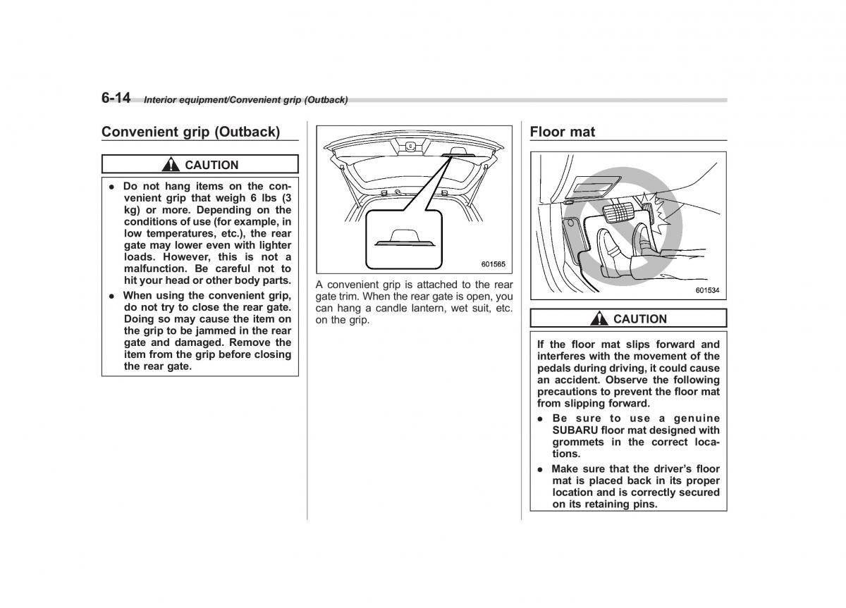 Subaru Outback Legacy V 5 owners manual / page 353