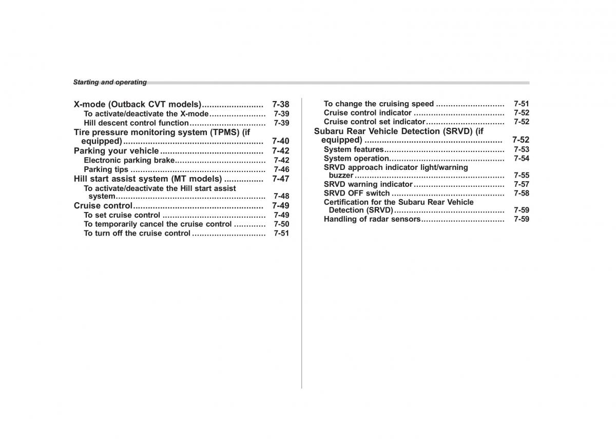 Subaru Outback Legacy V 5 owners manual / page 365