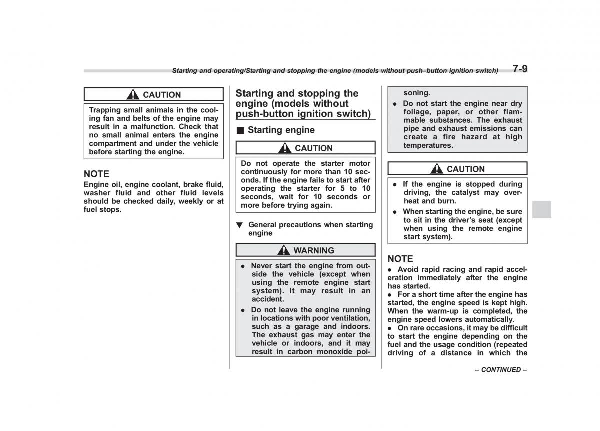 Subaru Outback Legacy V 5 owners manual / page 372