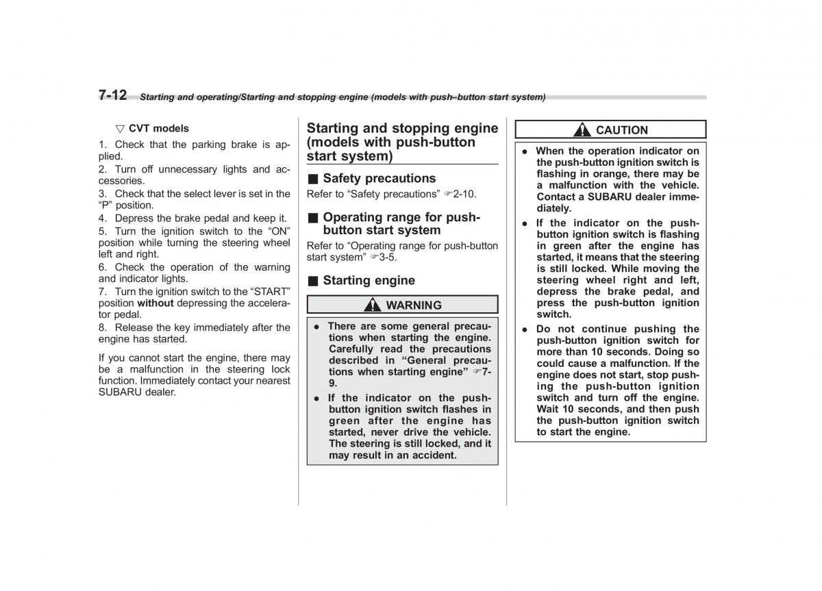 Subaru Outback Legacy V 5 owners manual / page 375