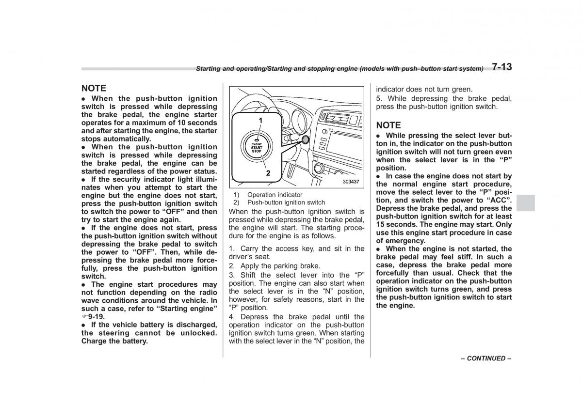 Subaru Outback Legacy V 5 owners manual / page 376