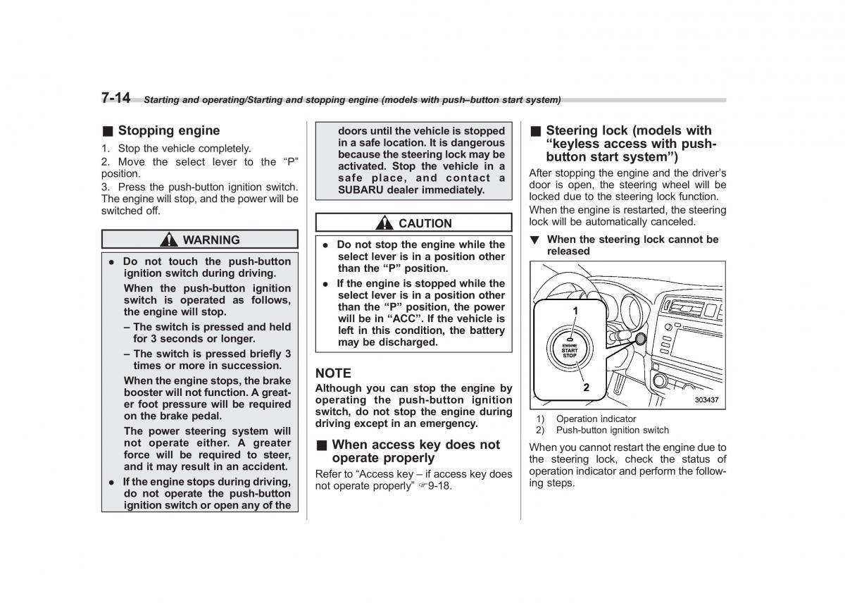 Subaru Outback Legacy V 5 owners manual / page 377