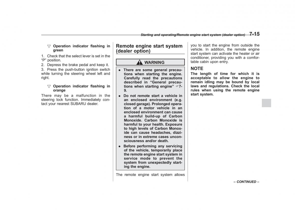 Subaru Outback Legacy V 5 owners manual / page 378