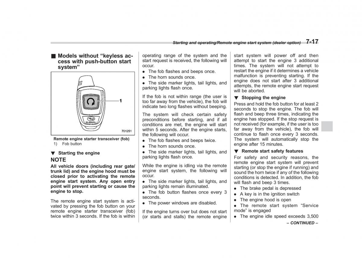 Subaru Outback Legacy V 5 owners manual / page 380