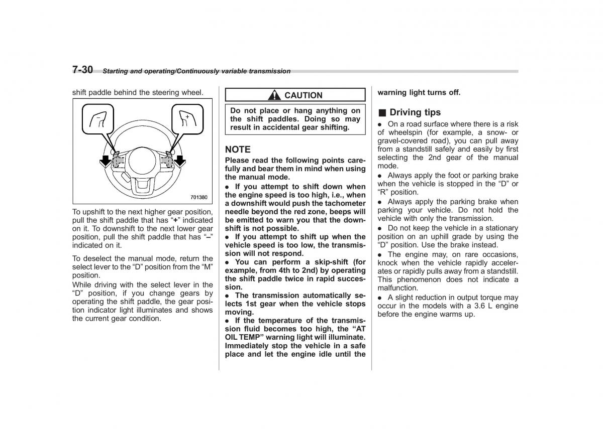 Subaru Outback Legacy V 5 owners manual / page 393