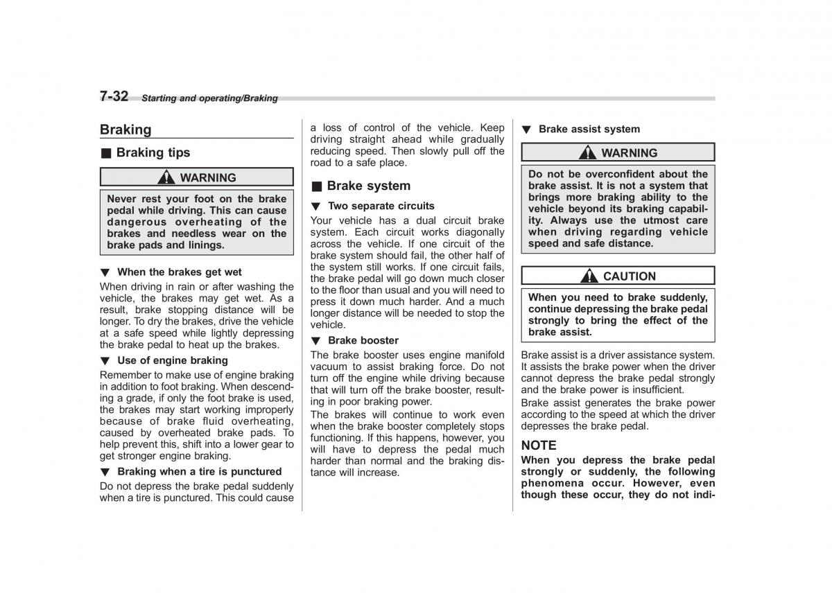 Subaru Outback Legacy V 5 owners manual / page 395