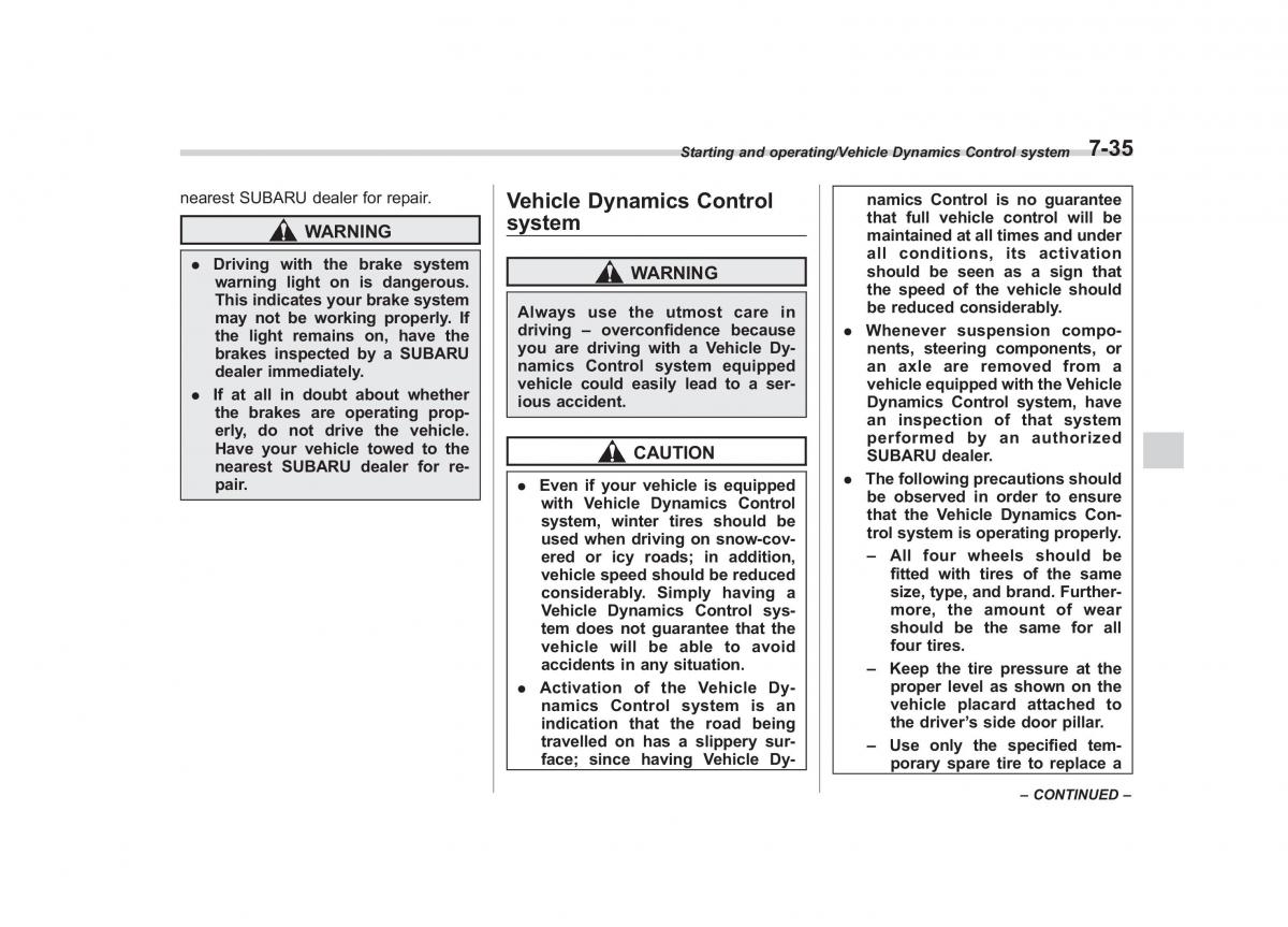 Subaru Outback Legacy V 5 owners manual / page 398