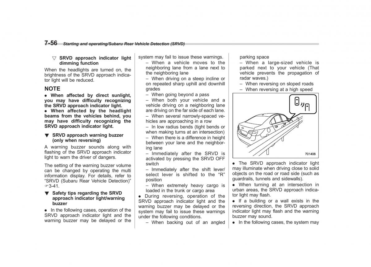 Subaru Outback Legacy V 5 owners manual / page 419