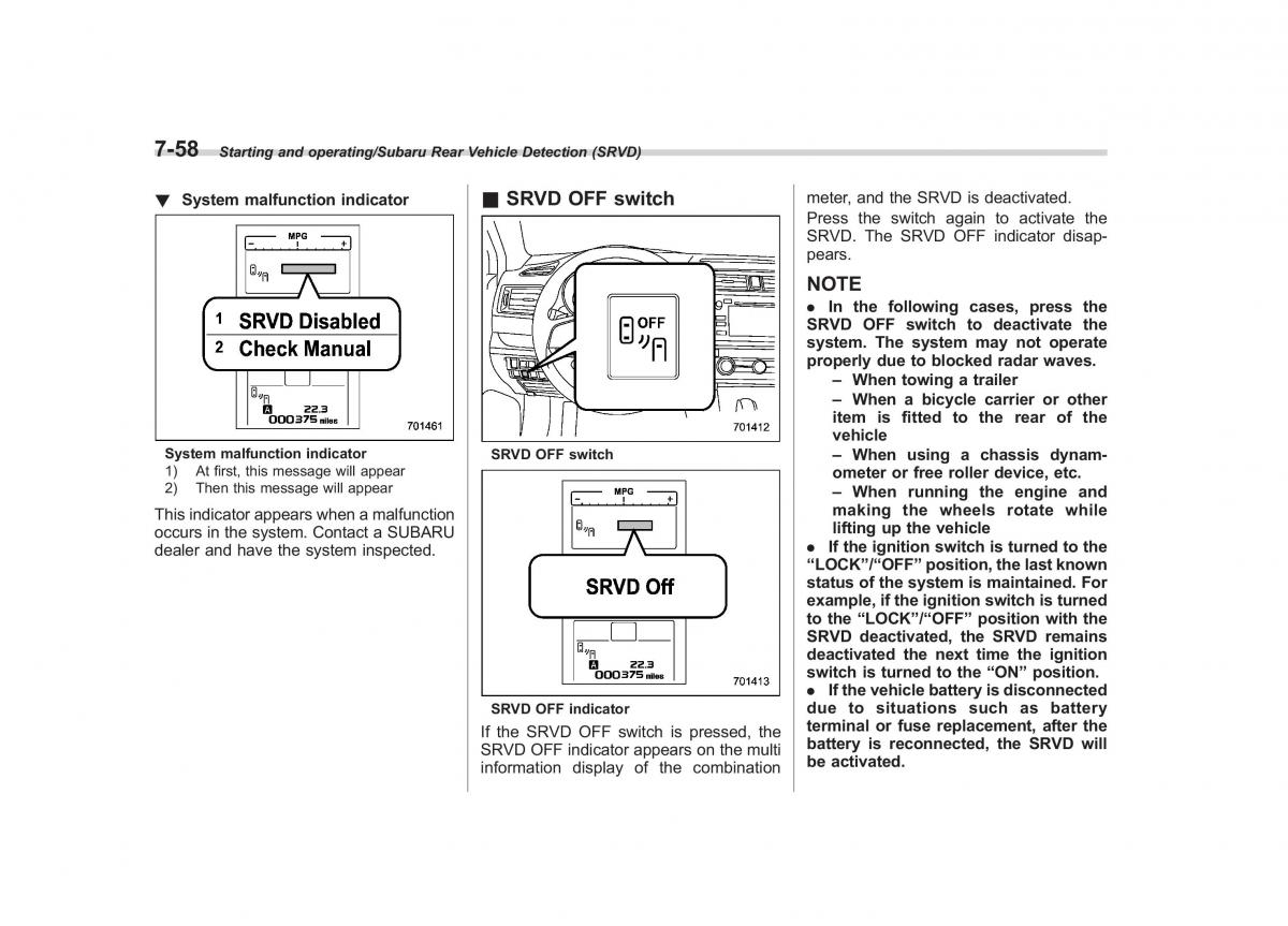 Subaru Outback Legacy V 5 owners manual / page 421