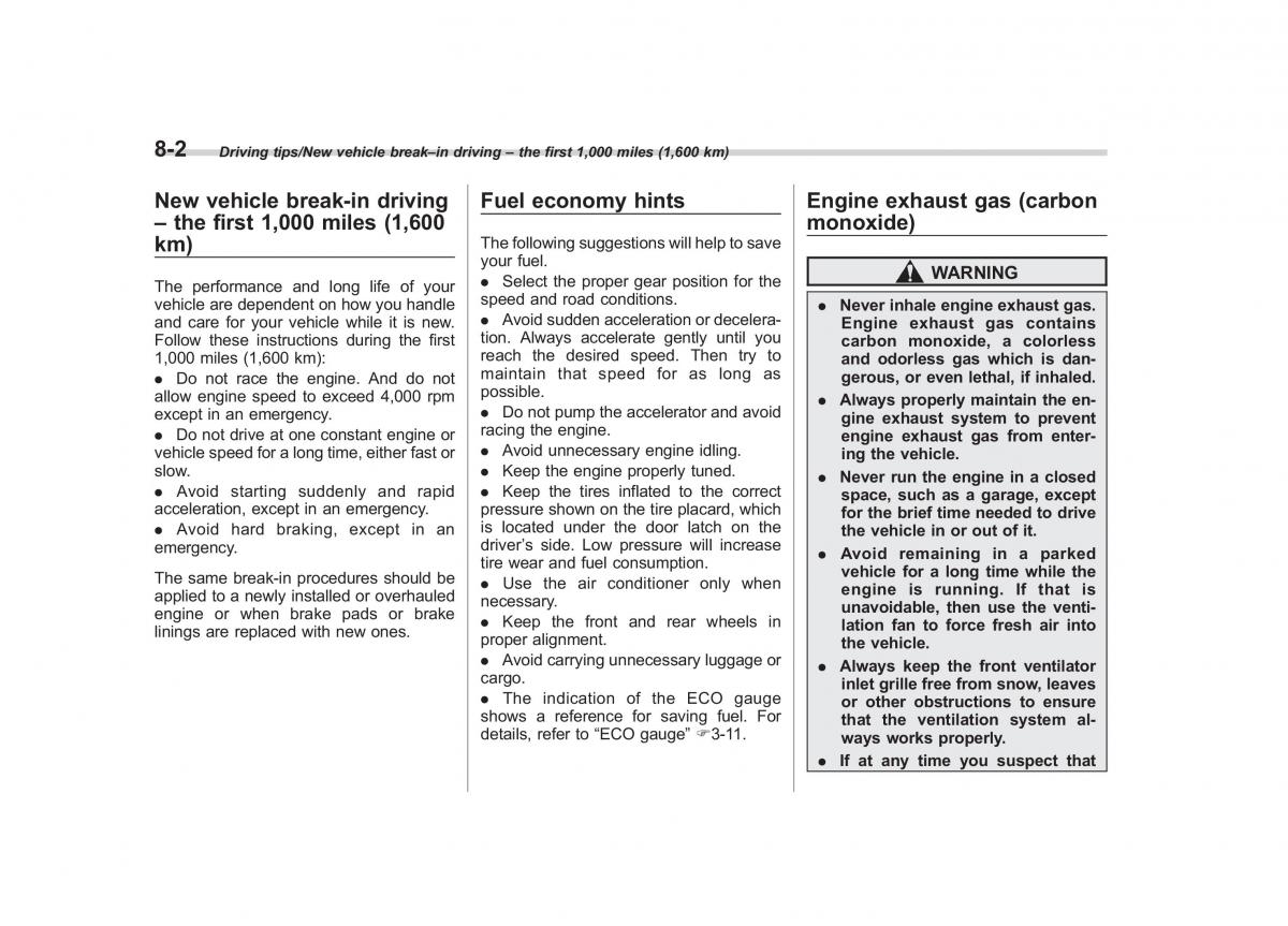 Subaru Outback Legacy V 5 owners manual / page 425