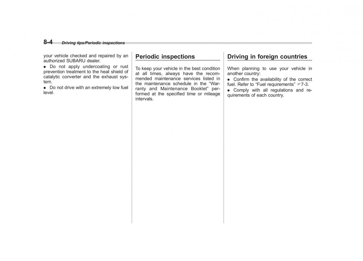 Subaru Outback Legacy V 5 owners manual / page 427