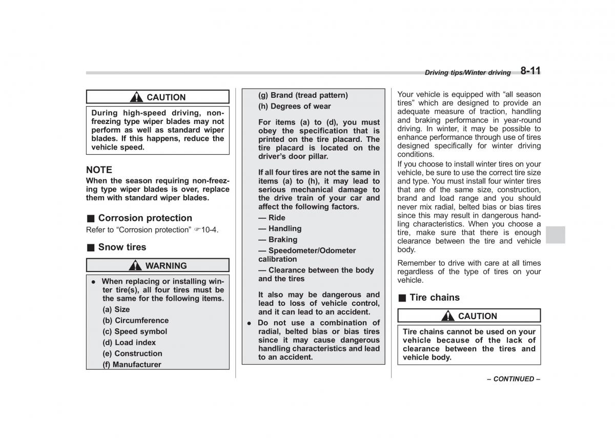 Subaru Outback Legacy V 5 owners manual / page 434