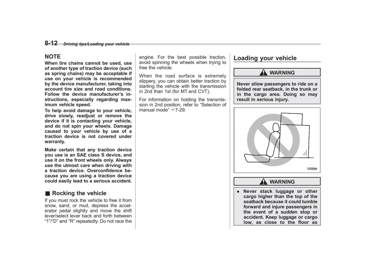 Subaru Outback Legacy V 5 owners manual / page 435