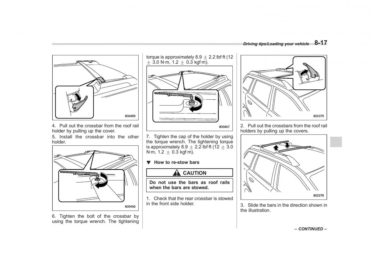 Subaru Outback Legacy V 5 owners manual / page 440