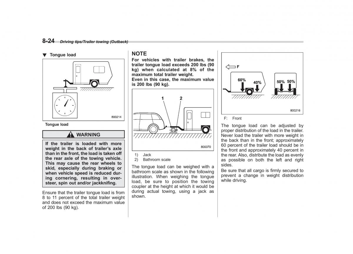 Subaru Outback Legacy V 5 owners manual / page 447