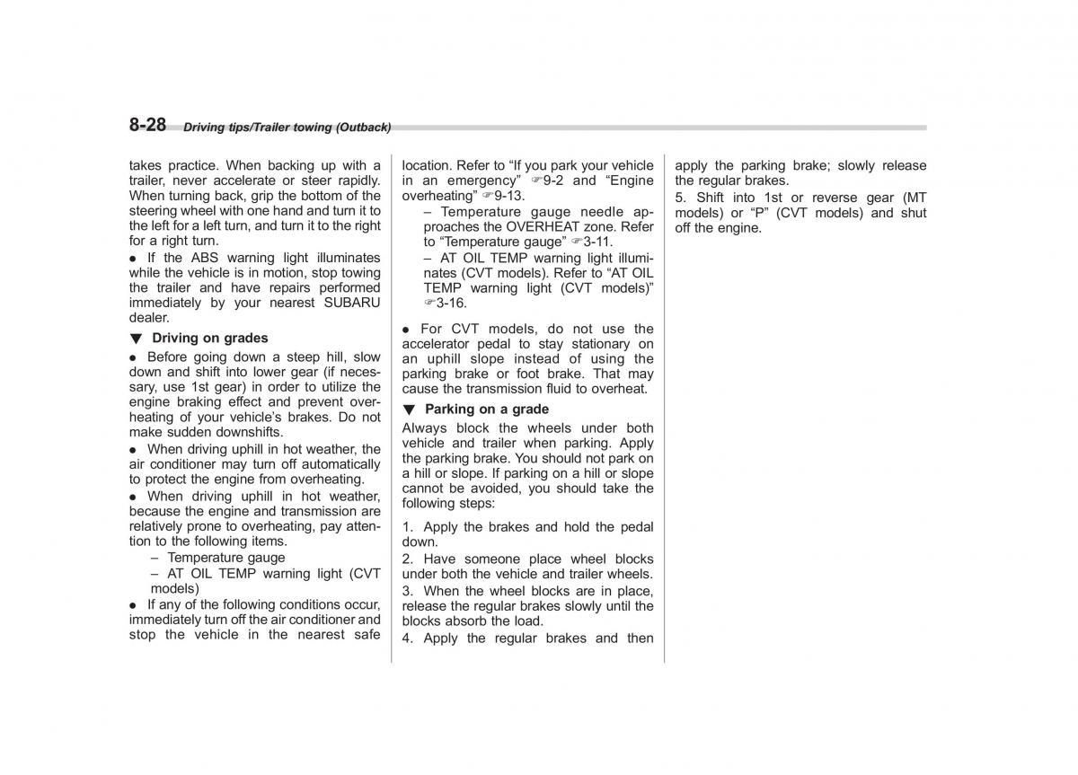 Subaru Outback Legacy V 5 owners manual / page 451