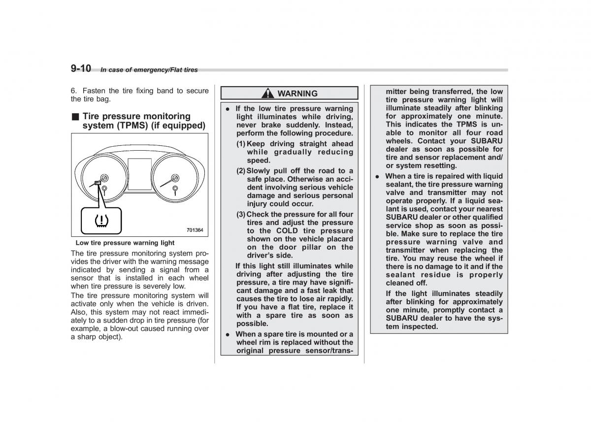 Subaru Outback Legacy V 5 owners manual / page 461