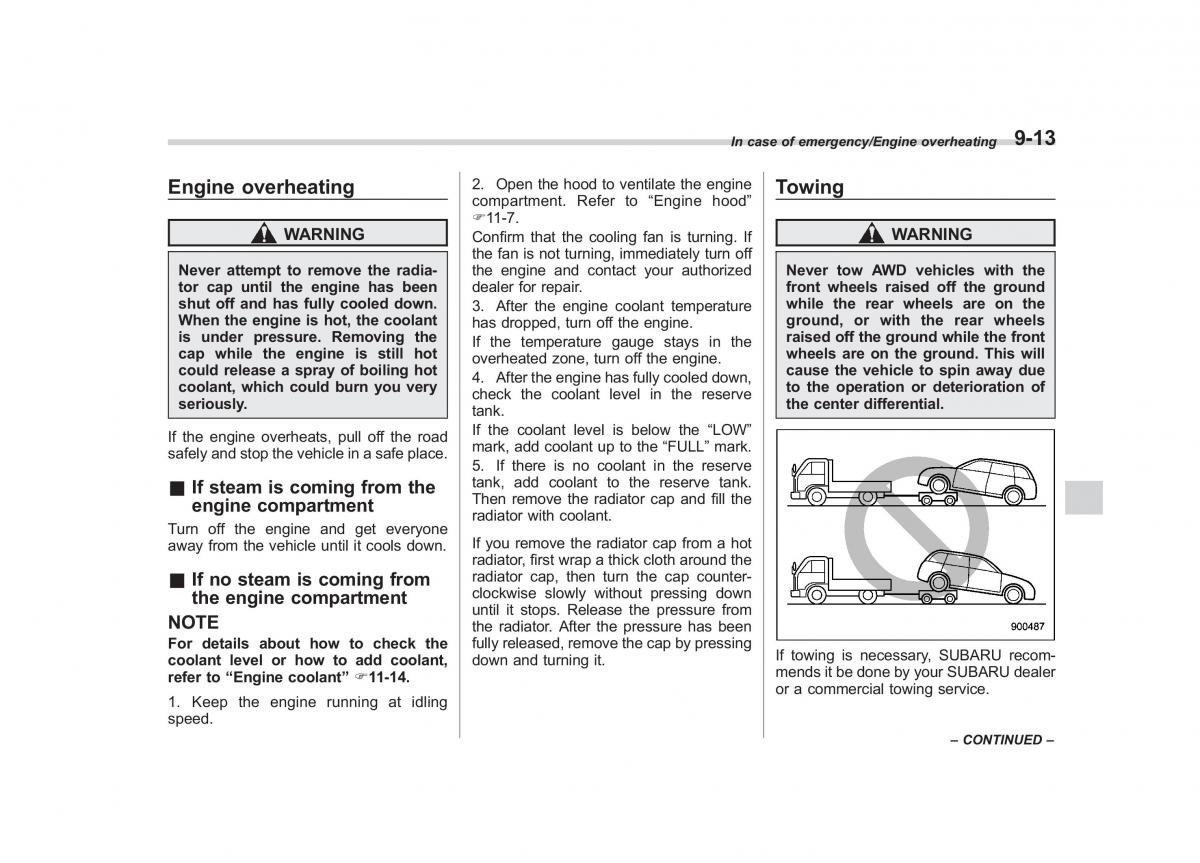 Subaru Outback Legacy V 5 owners manual / page 464