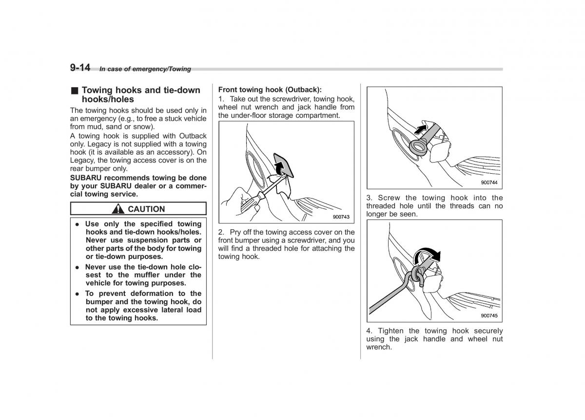 Subaru Outback Legacy V 5 owners manual / page 465