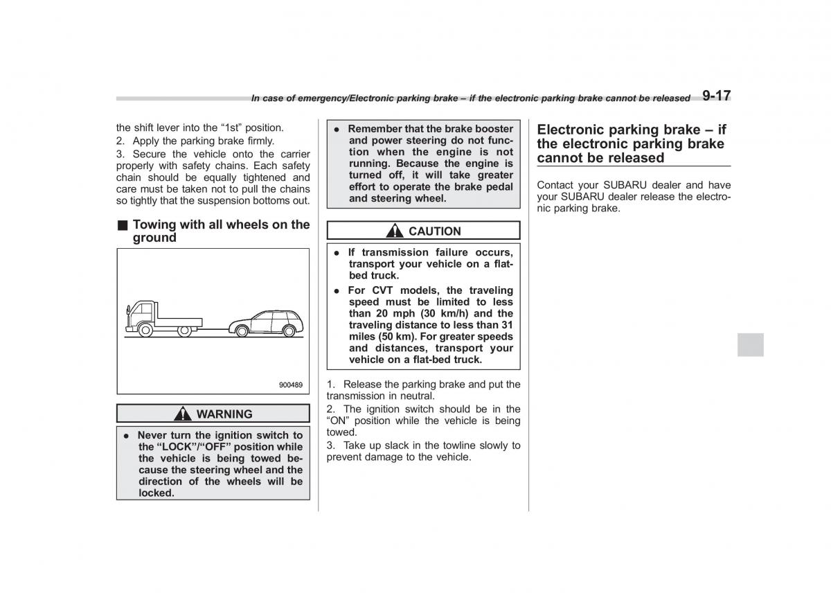 Subaru Outback Legacy V 5 owners manual / page 468