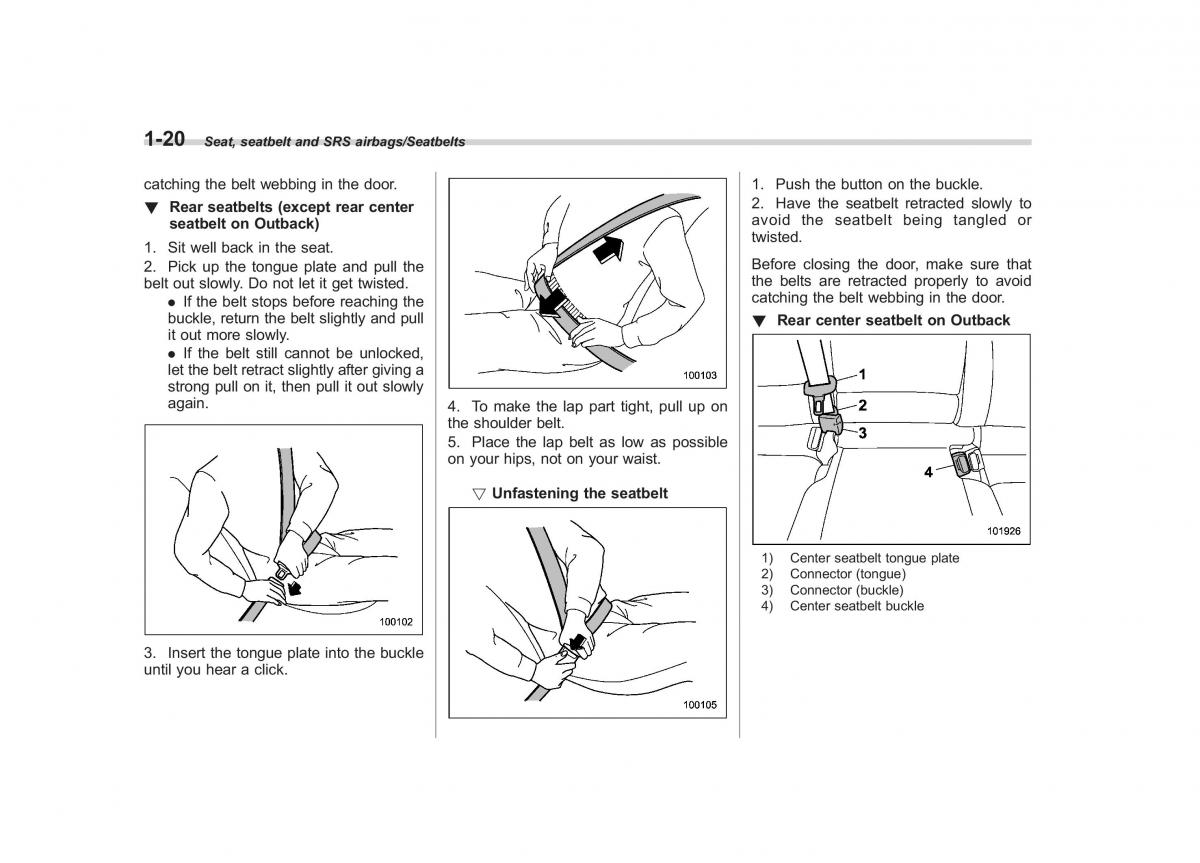 Subaru Outback Legacy V 5 owners manual / page 47