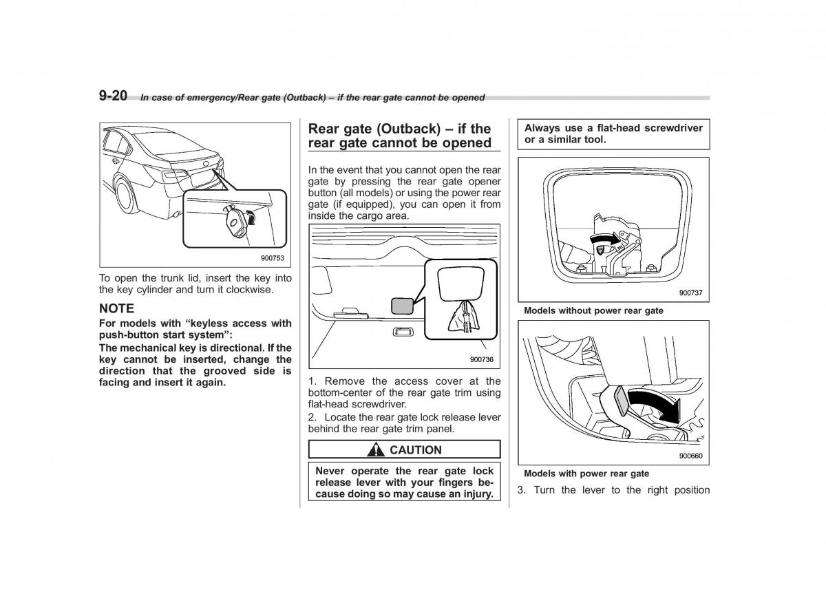 Subaru Outback Legacy V 5 owners manual / page 471