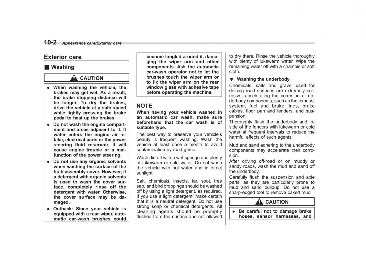 Subaru Outback Legacy V 5 owners manual / page 477