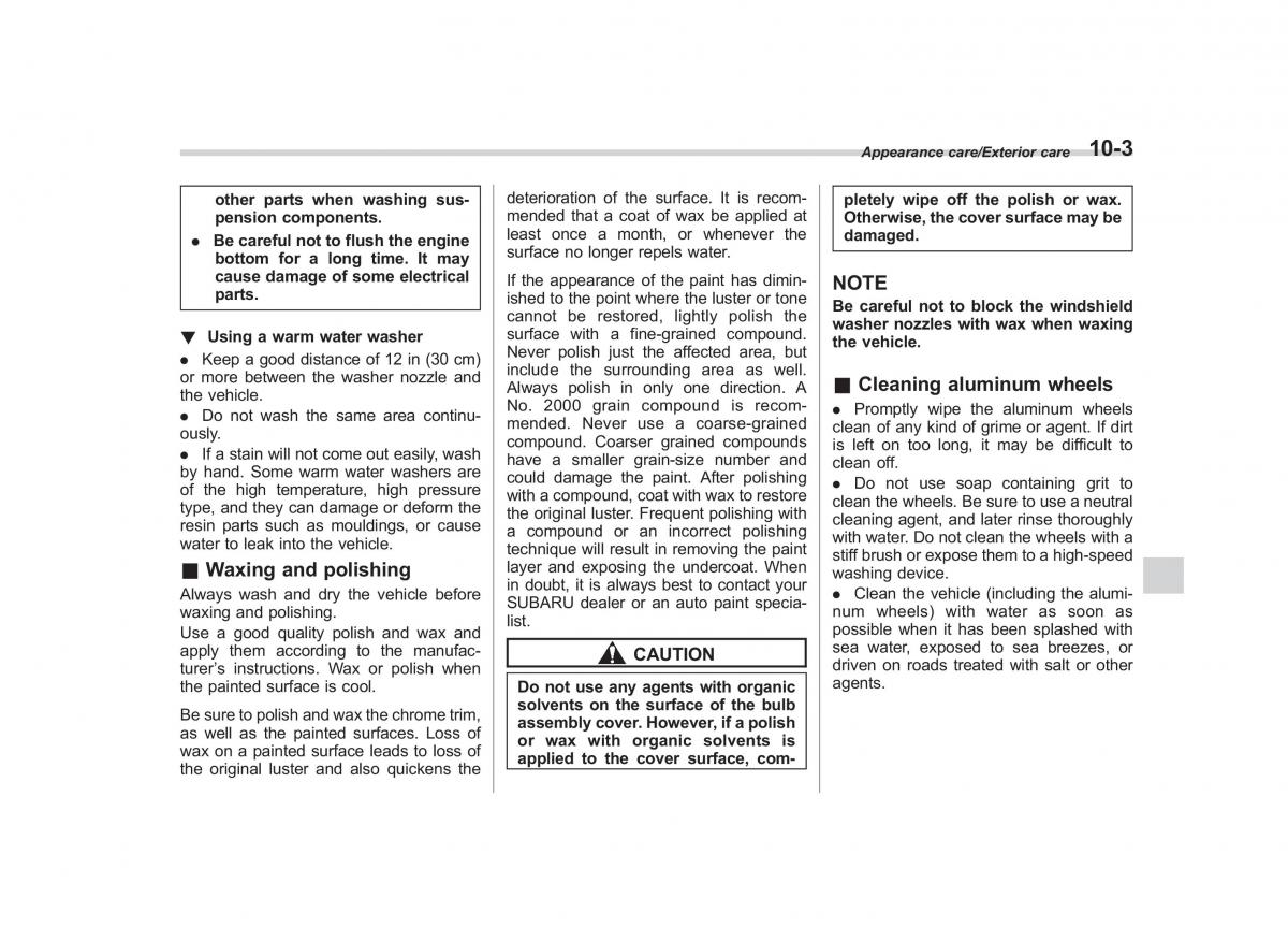 Subaru Outback Legacy V 5 owners manual / page 478