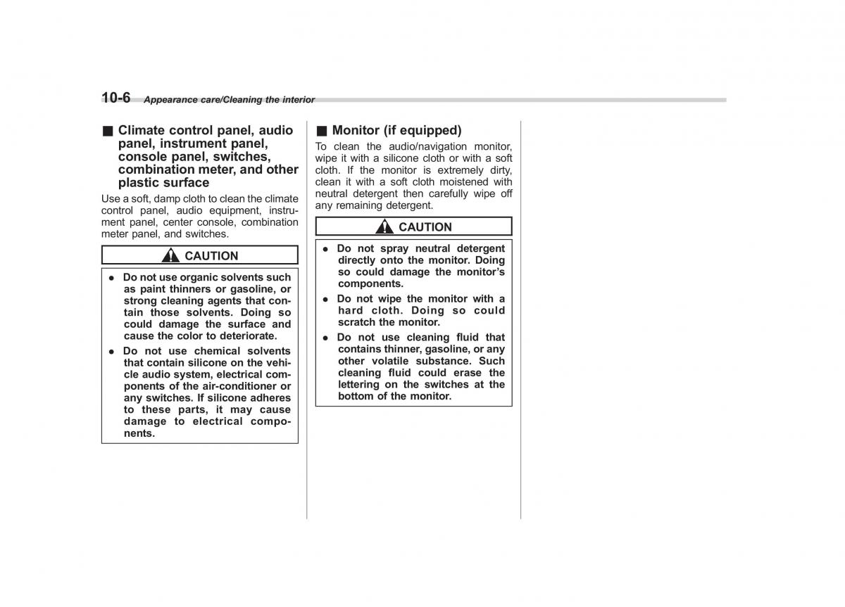 Subaru Outback Legacy V 5 owners manual / page 481