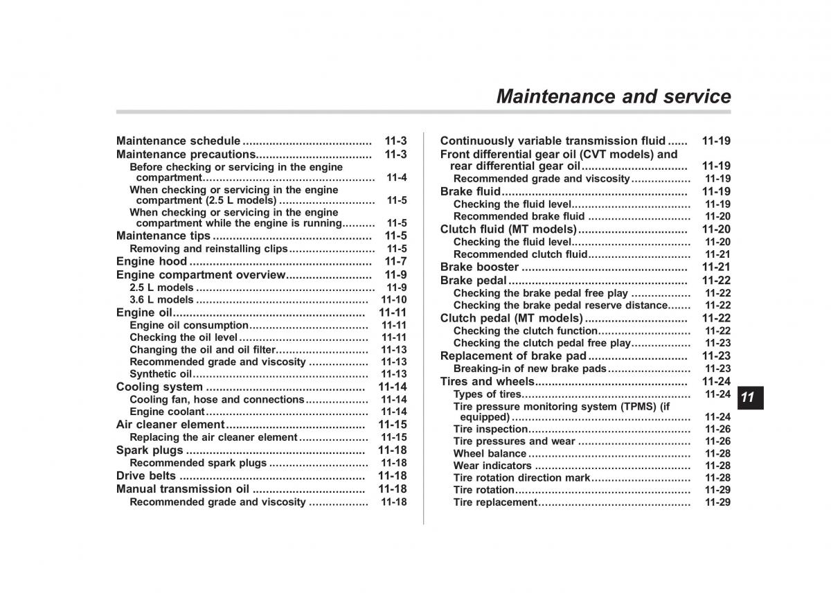 Subaru Outback Legacy V 5 owners manual / page 482