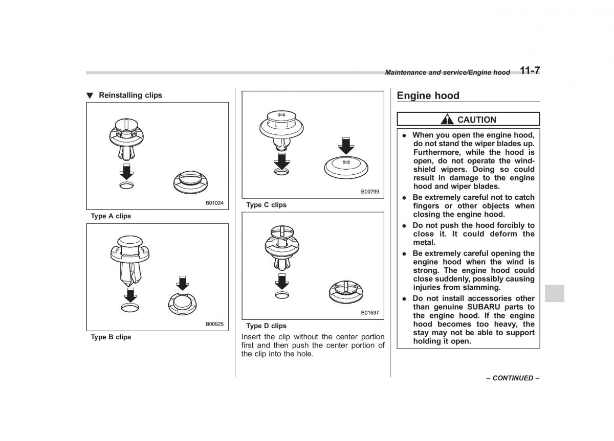 Subaru Outback Legacy V 5 owners manual / page 488