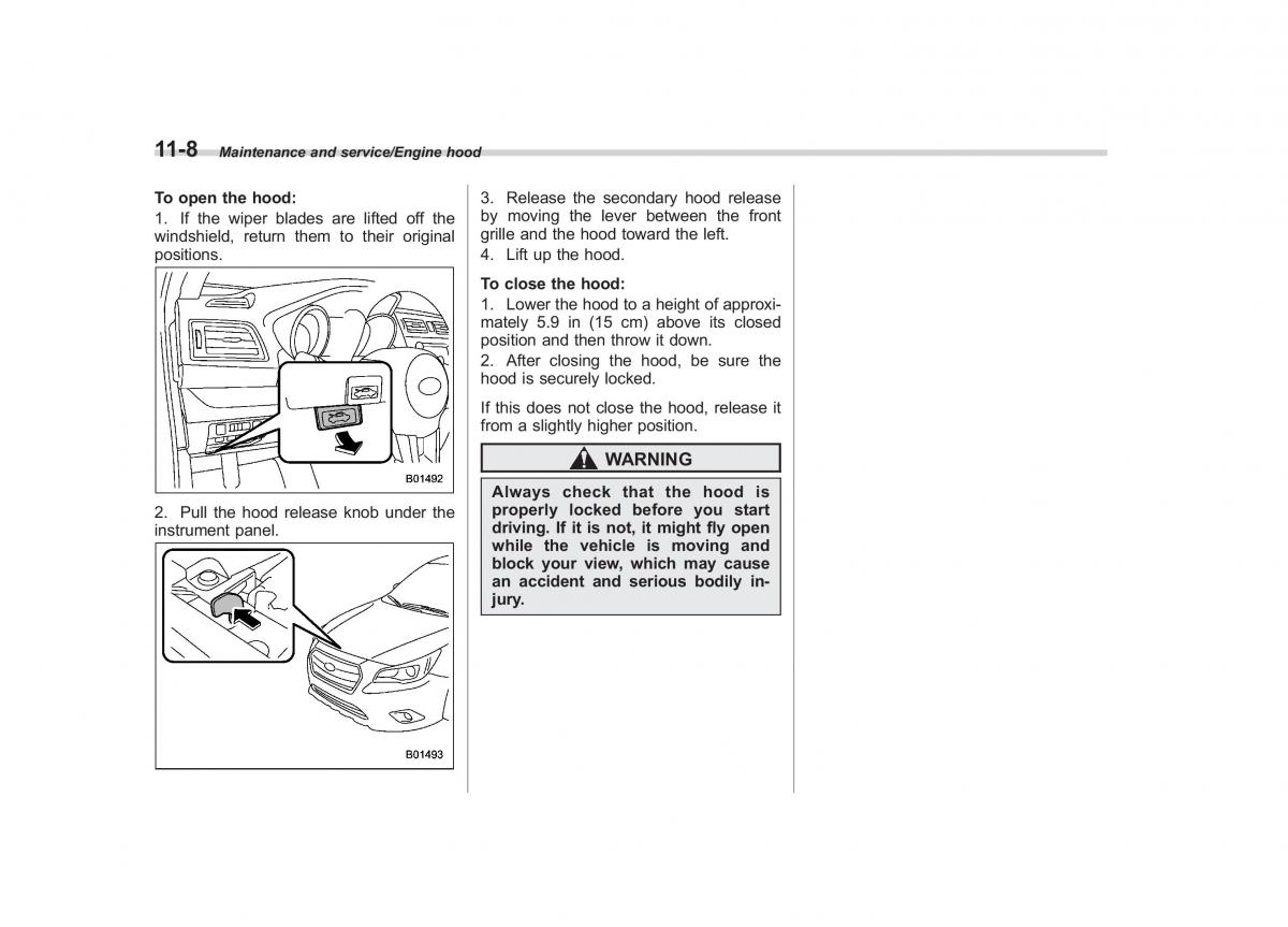 Subaru Outback Legacy V 5 owners manual / page 489