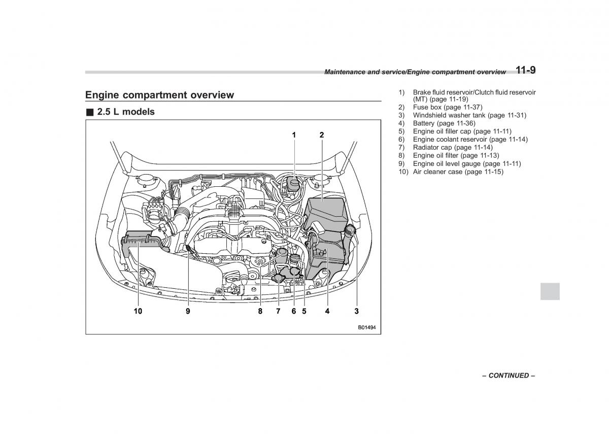 Subaru Outback Legacy V 5 owners manual / page 490