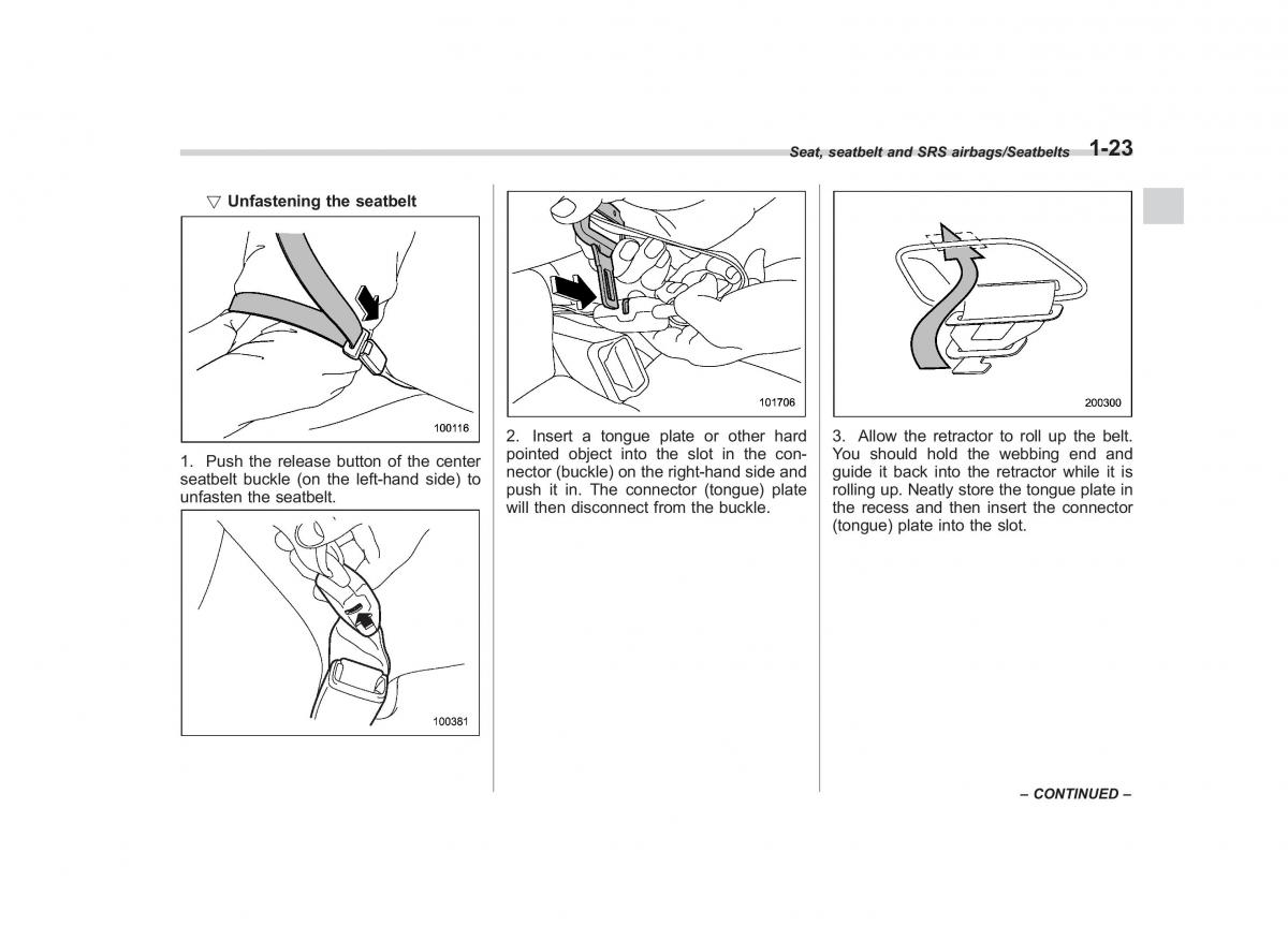 Subaru Outback Legacy V 5 owners manual / page 50